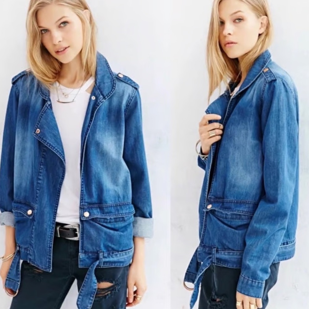 ONE TEASPOON x URBAN OUTFITTERS relaxed slouchy zip jean jacket size medium